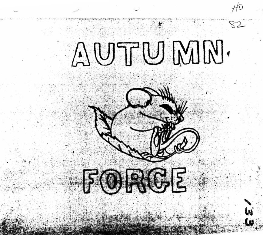 The cover page from a briefing on Autumn Forge 82